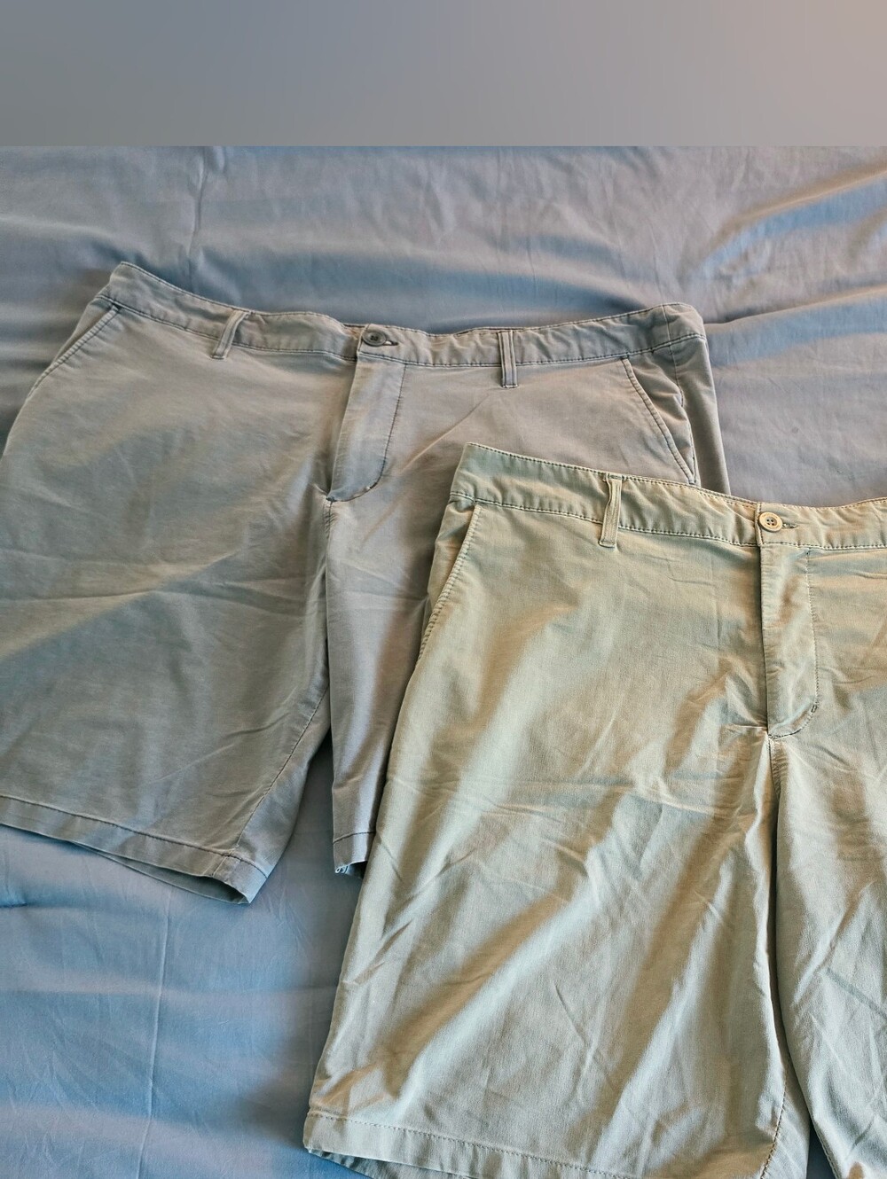 2 Swiss Tech Men's Shorts Size 40 Outdoor Casual Chino Flat Front Blue Gray